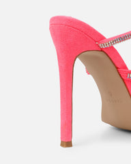 Marium Pink Spiral Flower Heeled Sandals