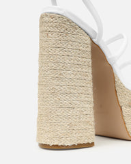 Nadima White Platform Espadrille Sandals