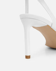 Neah White Minimal Heeled Sandals