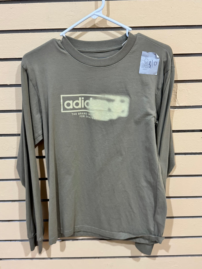 Olive Green Adidas 4.0 Logo long-sleeve t-shirt size XS