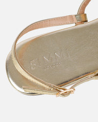 Praire Gold Diamante Toe Thong Flat Sandals