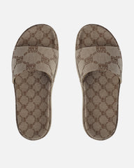 Rocco Brown Monogram Sliders