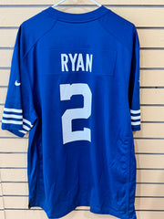 royal blue NFL Indianapolis Colts Nike game jersey size xl featuring Matt Ryan's name and number 2