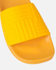 Sunnie Orange Pattern Flat Slides