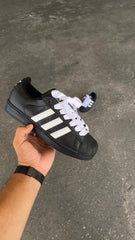 ADIDAS SUPER STAR NEGRO CORDON BLANCO