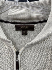 Tasso Elba Light Gray full-zip cardigan size 2XL