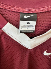 Nike Team Open Field football practice mesh jersey Maroon and white V-neck collar size large