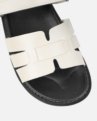 Adelle Ecru Box Chunky Footbed Slides