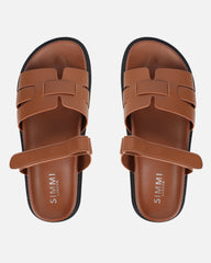 Adelle Tan Chunky Footbed Slides