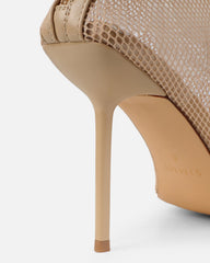 Veronika Nude Mesh Heeled Sandals
