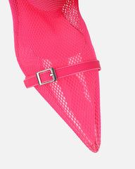 Veronika Pink Mesh Heeled Sandals