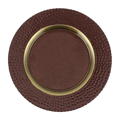 Vietri Pelli Glass Brown Charger