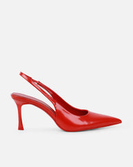 Liorra Wide Fit Red Sling Back Court Shoes