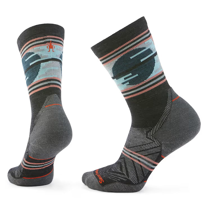 Women's Trail Run Targeted Cushion Sunset Trail Crew Socks