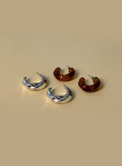 Clovah Hoop Earring Pack Silver / Tort