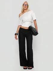 Ashlinn Off Shoulder Drapey Top White