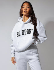 Maeve Simmi Studios SL Sport Hoodie In Pebble Grey