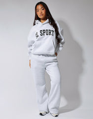 Maeve Simmi Studios SL Sport Hoodie In Pebble Grey