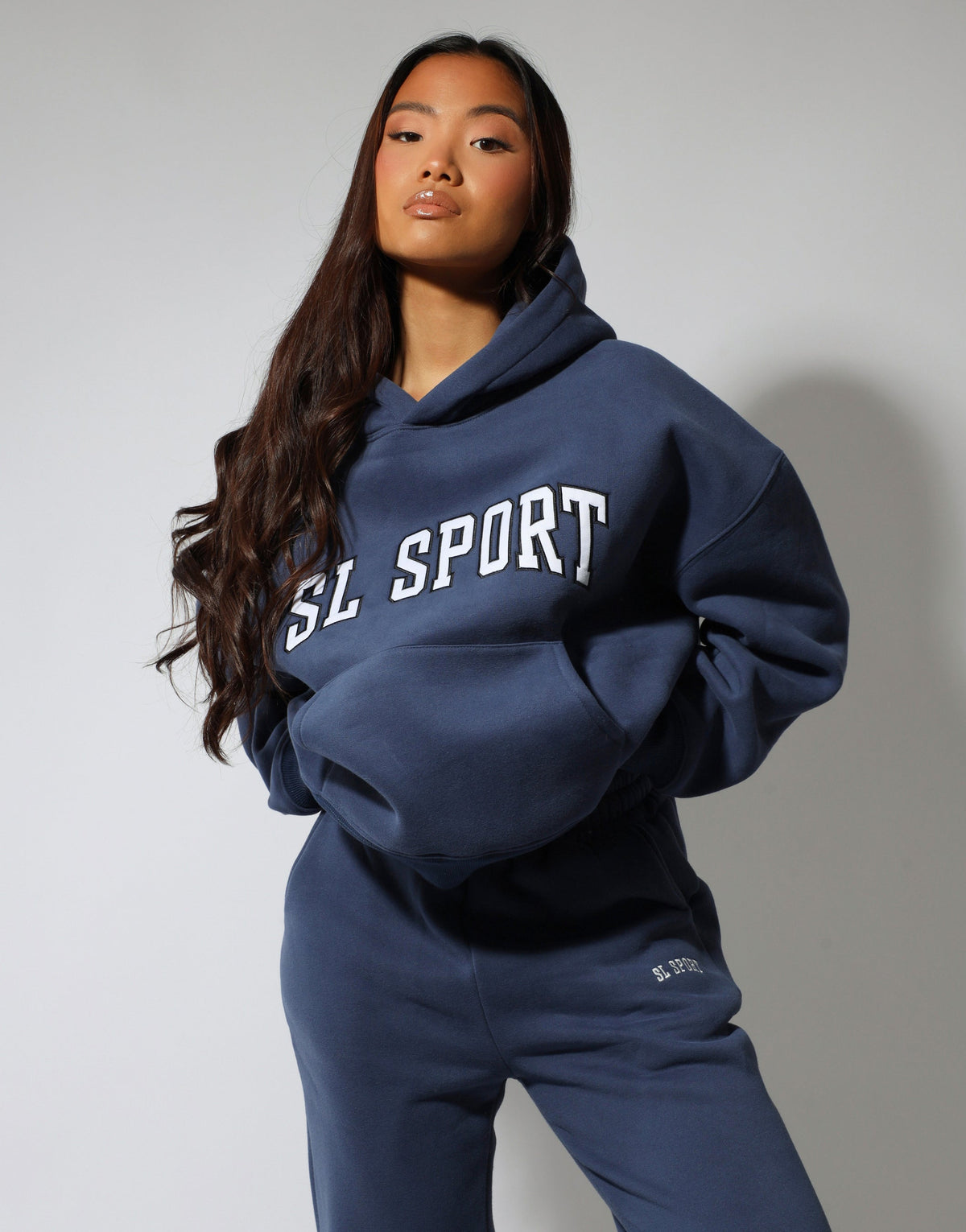 Maeve Simmi Studios SL Sport hoodie in vintage blue