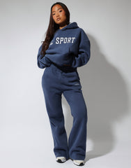 Maeve Simmi Studios SL Sport hoodie in vintage blue