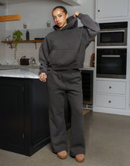 Maddie Simmi Studios Essentials Flared Joggers in Dark Grey