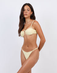 Sari Thin Strap Bikini Bottoms In Yellow