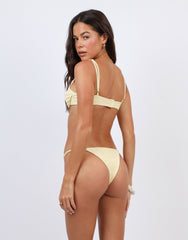 Sari Thin Strap Bikini Bottoms In Yellow