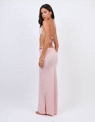 Kylie Chevron Beach Maxi Skirt in Pink