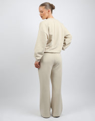 Rue Simmi Studios Embroidered Logo Sweatshirt In Beige