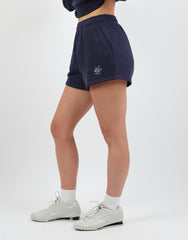 Riva Simmi Studios Embroidered Logo Shorts In navy