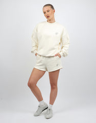 Cove Simmi Studios Embroidered Logo Sweatshirt In Cream