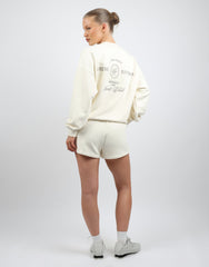 Cove Simmi Studios Embroidered Logo Sweatshirt In Cream