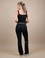 Rhea Square Neck Tank Top In Black
