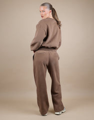 Kendall Cropped Sweatshirt in Mocha