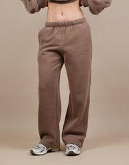 Demi Straight Leg Joggers In Mocha