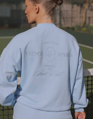 Cove Simmi Studios Embroidered Logo Sweatshirt In Blue