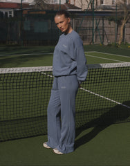Sola Simmi Studios Embroidered Logo Joggers In Blue