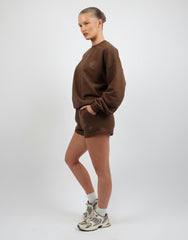 Cove Simmi Studios Embroidered Logo Sweatshirt In Brown