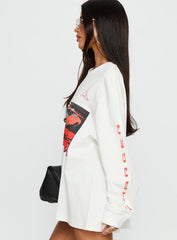 Dodge Electric Muscle Long Sleeve Graphic Top White