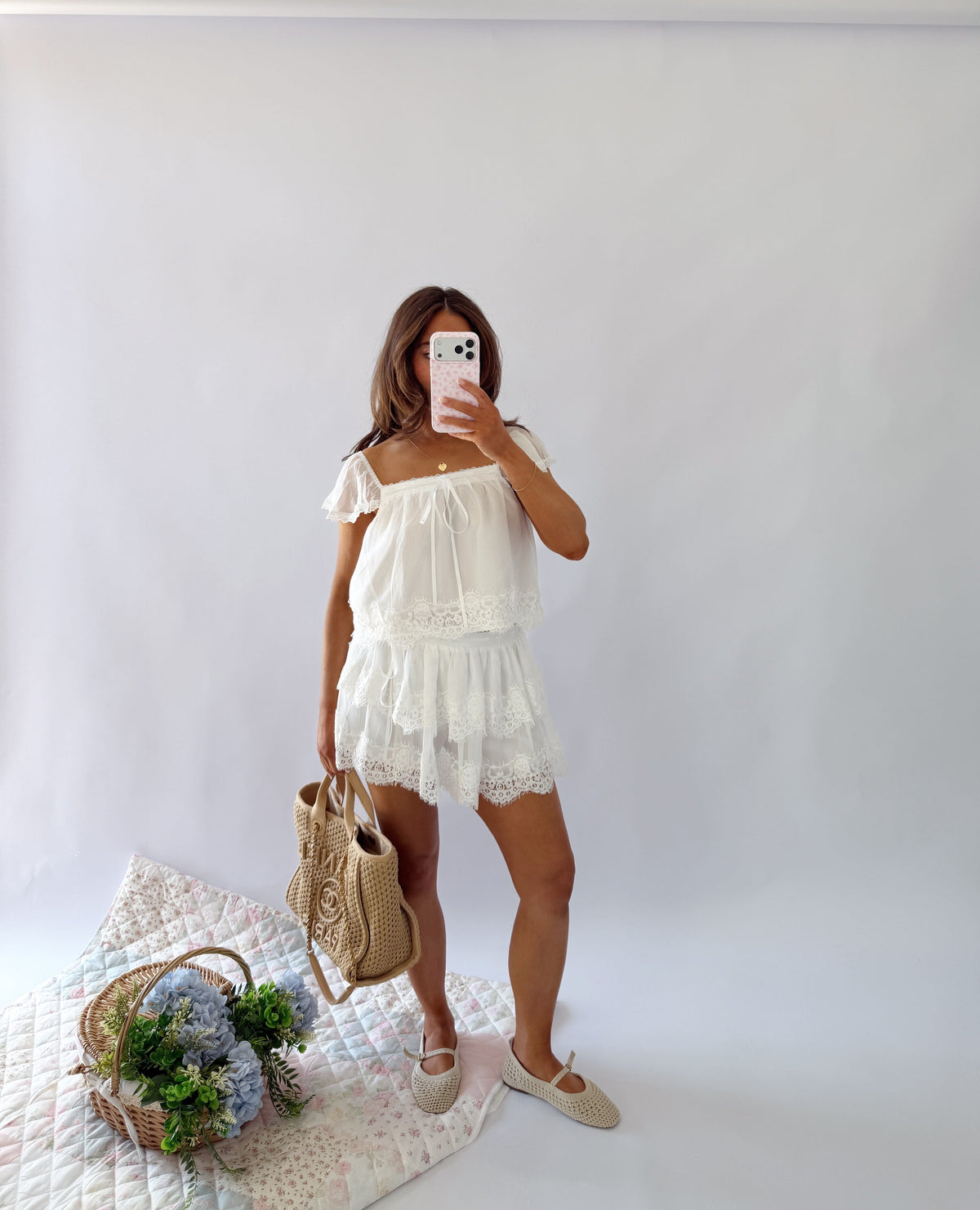 Hydrangea Kisses Skort Set (can’t restock) Marshmallow
