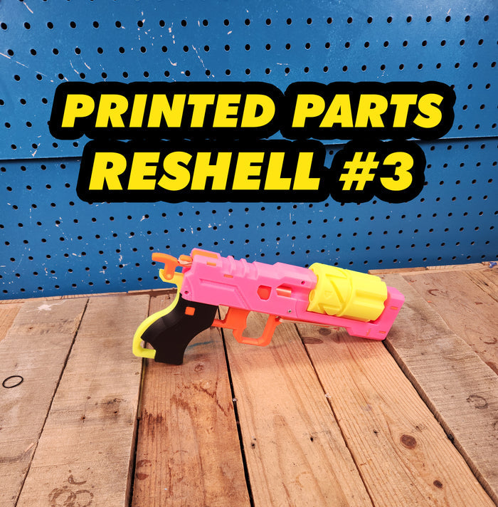 3DPrinted Parts GenCoMegawerks XShot Micro Blaster Reshell Type 3