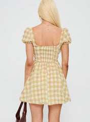 Cartmel Puff Sleeve Mini Dress Multi
