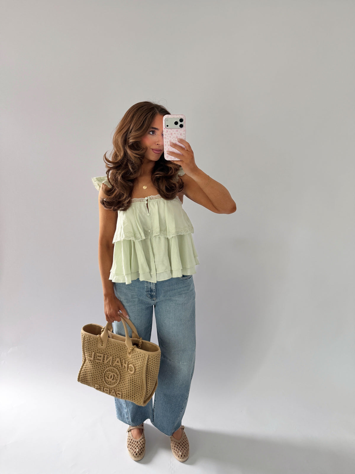 Ruffled Vintage Top (Green) can’t restock