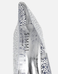 Kris Clear Silver Embellished Court Shoes