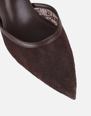 Amalfi Chocolate Lace Kitten Heels