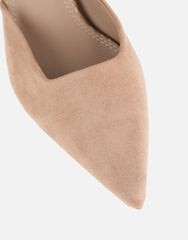 Keira Stone Suede Mules