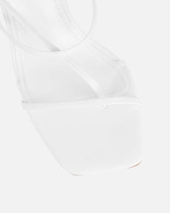 Allegra White Strappy Heeled Sandals