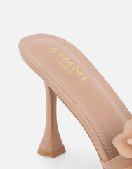 Kaz Nude Petal Detail Mules