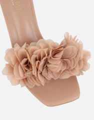 Kaz Nude Petal Detail Mules