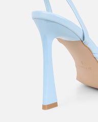 Riarra Blue Lizard Strappy Heeled Sandals